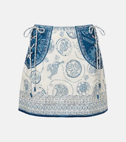 Alémais Minifalda Lucky de lino estampada - Alemais - Modalova