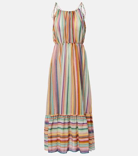 Abito lungo a zig-zag in cotone e seta - Missoni - Modalova