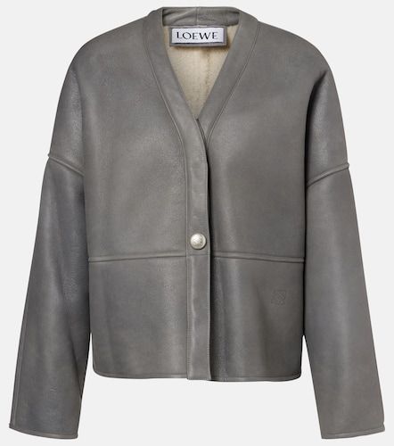 Giacca Pebble in pelle con shearling - Loewe - Modalova