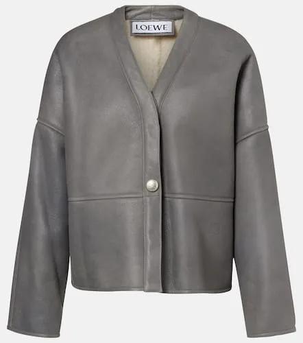 Pebble shearling-lined leather jacket - Loewe - Modalova