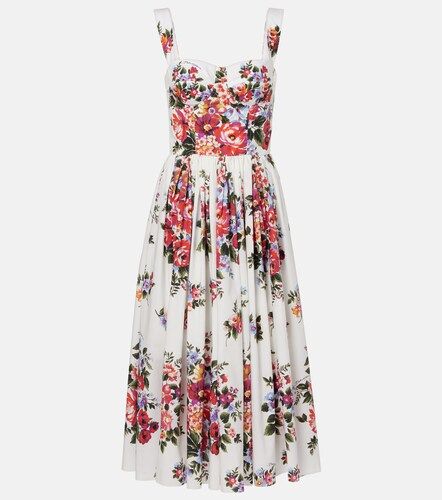 Bedrucktes Bustier-Kleid aus Baumwolle - Dolce&Gabbana - Modalova