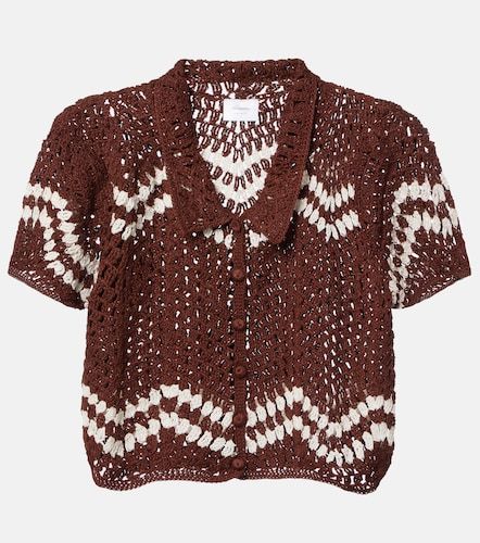Top cropped in crochet di cotone - Anna Kosturova - Modalova