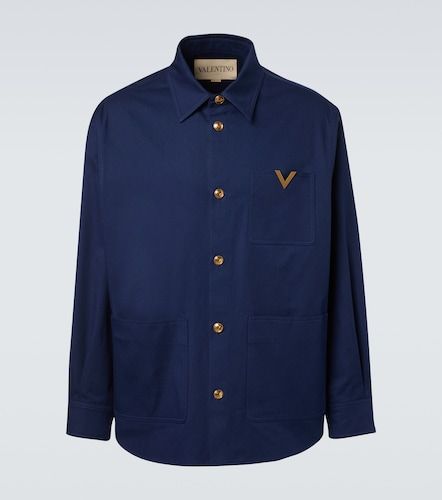 Sobrecamisa de gabardina de algodón con VGold - Valentino - Modalova