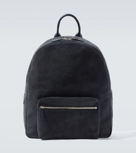 Leather-trimmed suede backpack - Kiton - Modalova