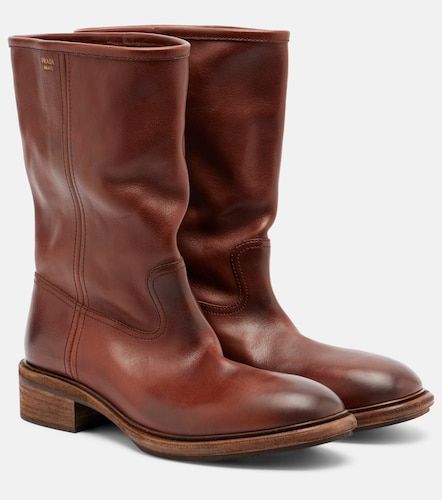 Prada Leather mid-calf boots - Prada - Modalova