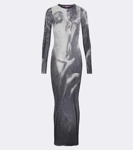 Printed mesh maxi dress - Jean Paul Gaultier - Modalova