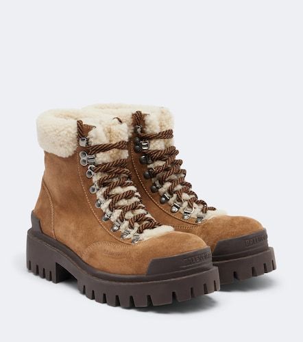 Combat Strike suede lace-up boots - Balenciaga - Modalova