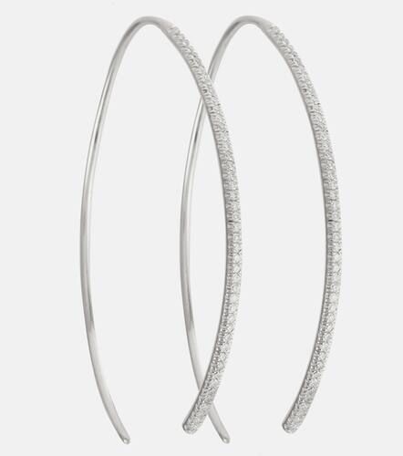 Eye 18kt gold hoop earrings with diamonds - Ileana Makri - Modalova