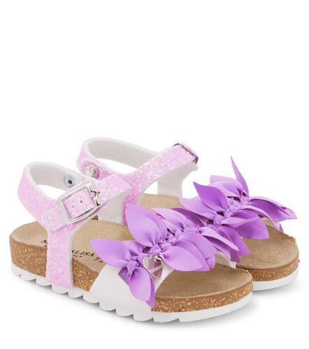 Sandalias con apliques florales - Monnalisa - Modalova