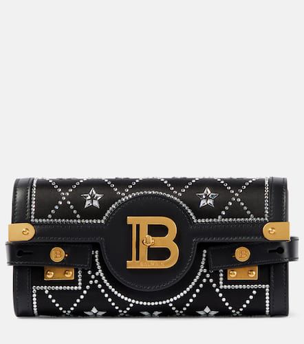 B-Buzz Pouch 23 embellished satin clutch - Balmain - Modalova