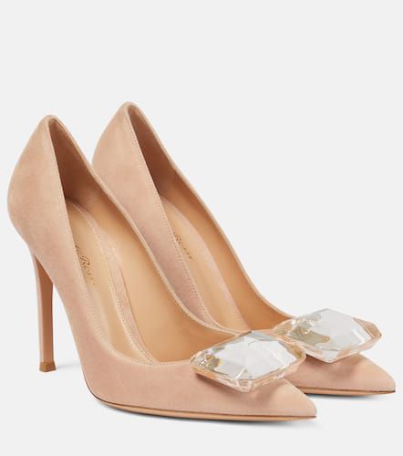 Jaipur 105 embellished suede pumps - Gianvito Rossi - Modalova