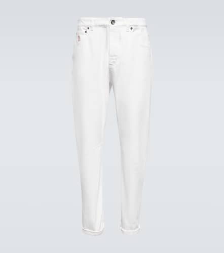 Embroidered slim jeans - Brunello Cucinelli - Modalova