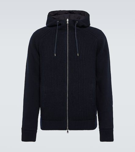 Ribbed-knit hooded wool jacket - Herno - Modalova