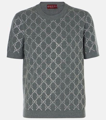 Gucci Embellished wool top - Gucci - Modalova