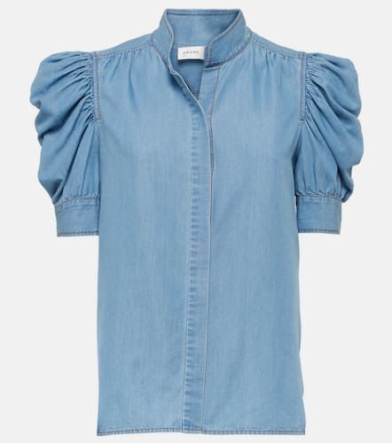 Blusa de denim con mangas abullonadas - Frame - Modalova