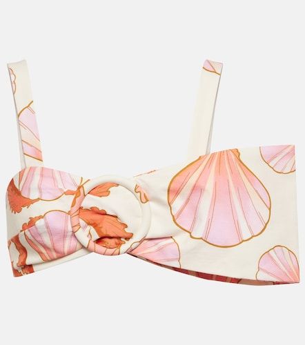 Top Seashell de algodón estampado - Adriana Degreas - Modalova