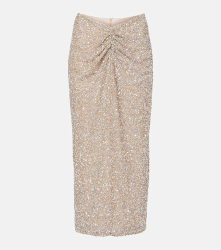 Zuri ruched sequined midi skirt - Costarellos - Modalova