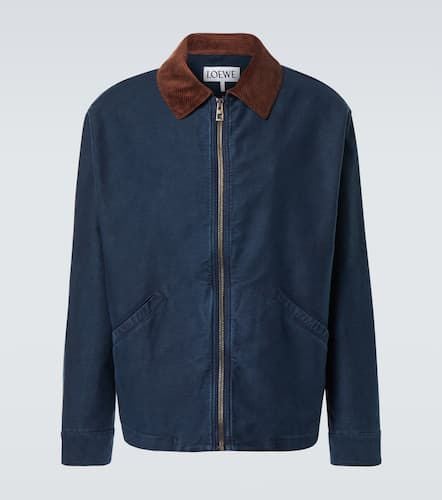 Corduroy-trimmed cotton jacket - Loewe - Modalova