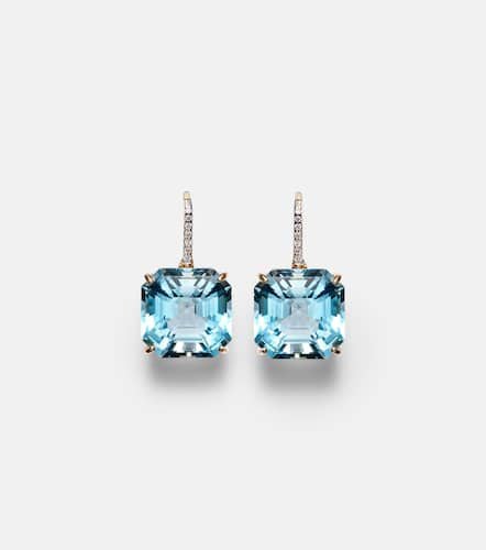 Kt earrings with topaz and diamonds - Mateo - Modalova