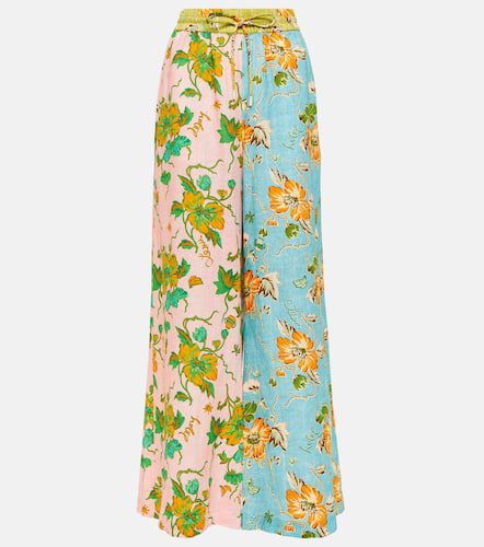 AlÃ©mais Floral linen wide-leg pants - Alemais - Modalova