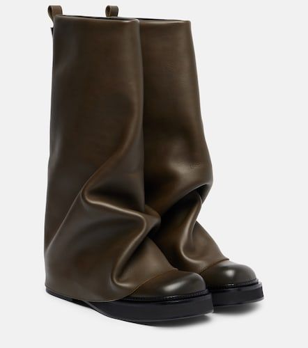 Robin leather combat boots - The Attico - Modalova