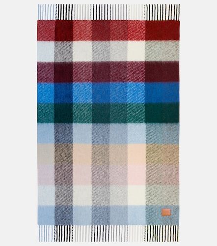 Coperta in misto alpaca e lana a quadri - Loewe - Modalova