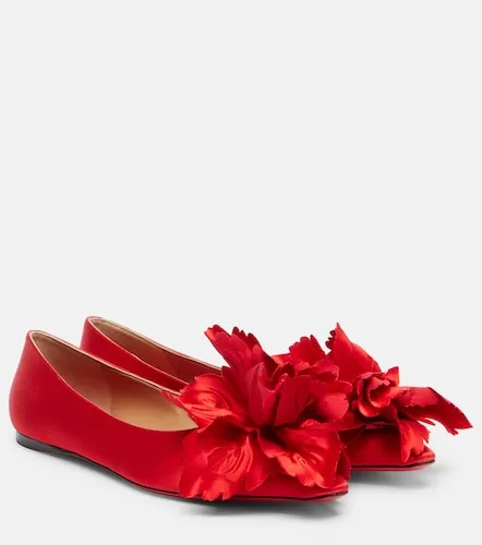 Bailarinas Gemy de satén con aplique floral - Ferragamo - Modalova