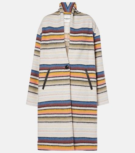 Abrigo en mezcla de lana a rayas - Marant Etoile - Modalova