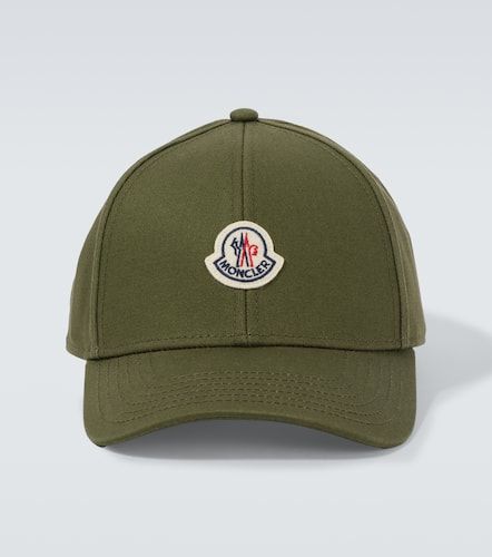 Logo cotton gabardine baseball cap - Moncler - Modalova