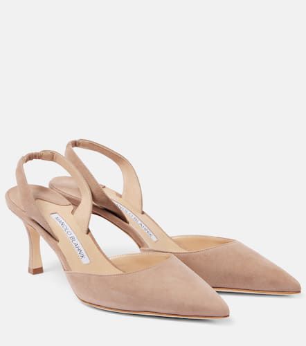 Carolyne 70 suede slingback pumps - Manolo Blahnik - Modalova