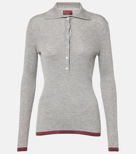 Cashmere and silk polo sweater - Gucci - Modalova