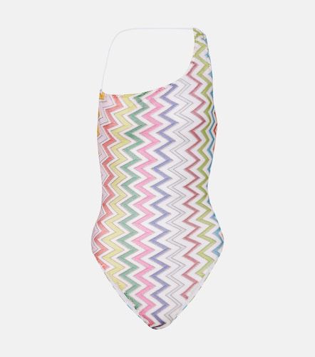 Costume intero monospalla in lamé a zig-zag - Missoni - Modalova