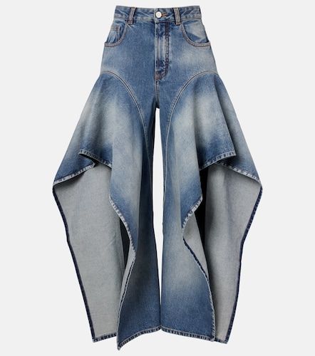 Alaïa Jeans a gamba larga con volant - Alaia - Modalova