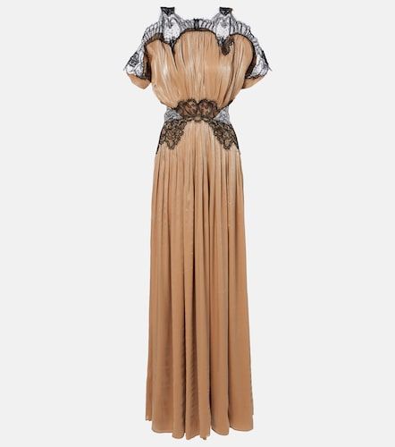 Robe aus Lurex-Georgette mit Spitze - Costarellos - Modalova