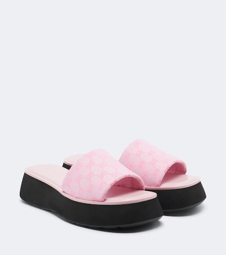 Gucci GG canvas platform slides - Gucci - Modalova