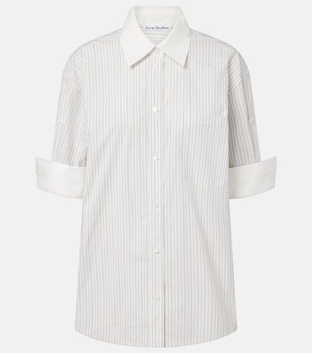 Camicia in popeline di cotone a righe - Acne Studios - Modalova