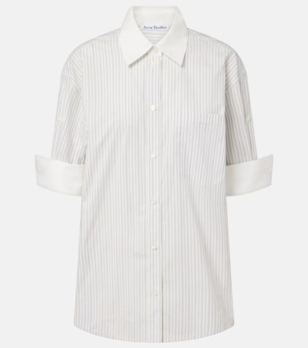 Camisa de popelín de algodón a rayas - Acne Studios - Modalova