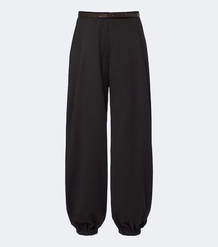 Belted wool-blend wide-leg pants - Max Mara - Modalova
