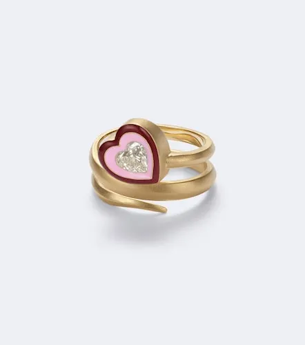 Love Loop 18kt and enamel ring with diamond - Kamyen - Modalova
