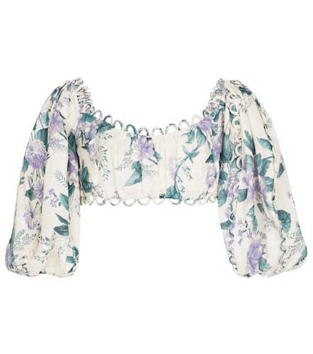 Cassia floral linen crop top - Zimmermann - Modalova