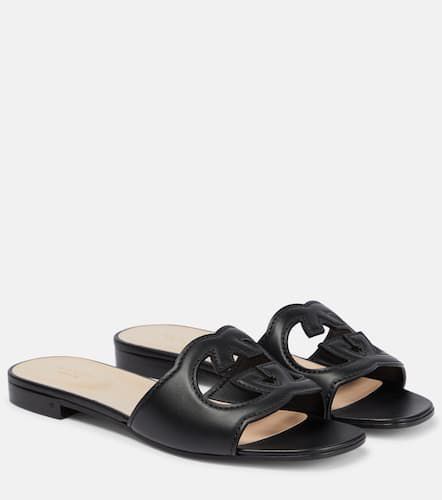 Interlocking G cutout leather sandals - Gucci - Modalova