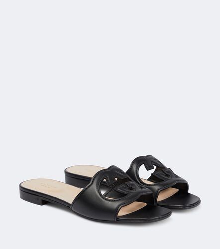 Pantoletten Interlocking G aus Leder - Gucci - Modalova