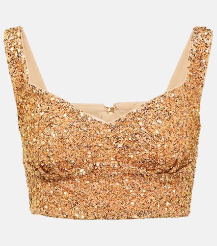 Self-Portrait Sequined cropped top - Self-Portrait - Modalova