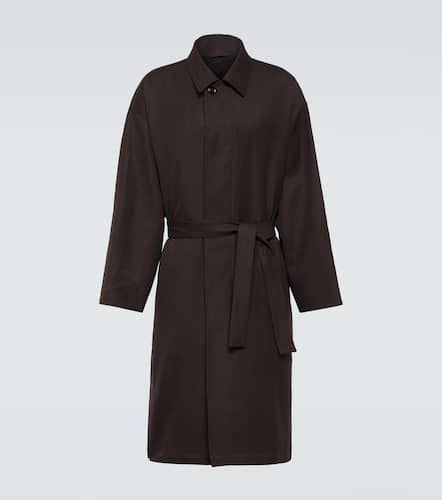 Wool and linen gabardine overcoat - Lemaire - Modalova