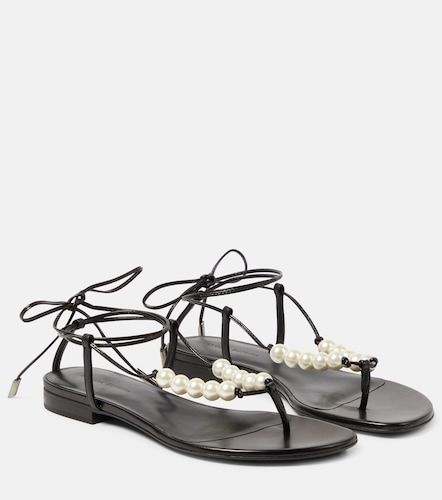 Sandali in pelle con perle bijoux - Magda Butrym - Modalova