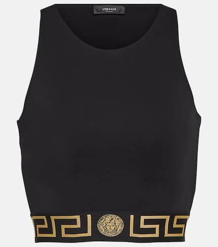 Versace Greca cutout sports bra - Versace - Modalova