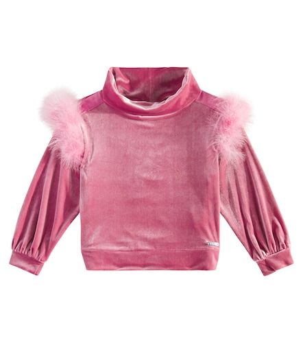 Monnalisa Pullover mit Federn - Monnalisa - Modalova