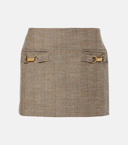 Minifalda en mezcla de lana espigada - Stella McCartney - Modalova