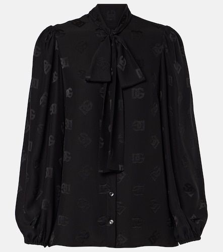 Blusa DG in seta con fiocco - Dolce&Gabbana - Modalova
