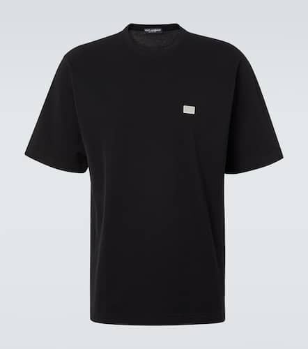 Logo cotton piquÃ© T-shirt - Dolce&Gabbana - Modalova